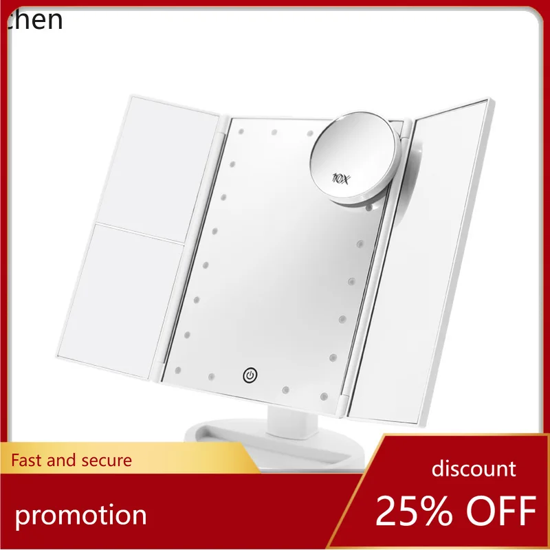 YFY  upgraded desktop makeup mirror with 2x and 3x magnification, dual power 70% off mirror