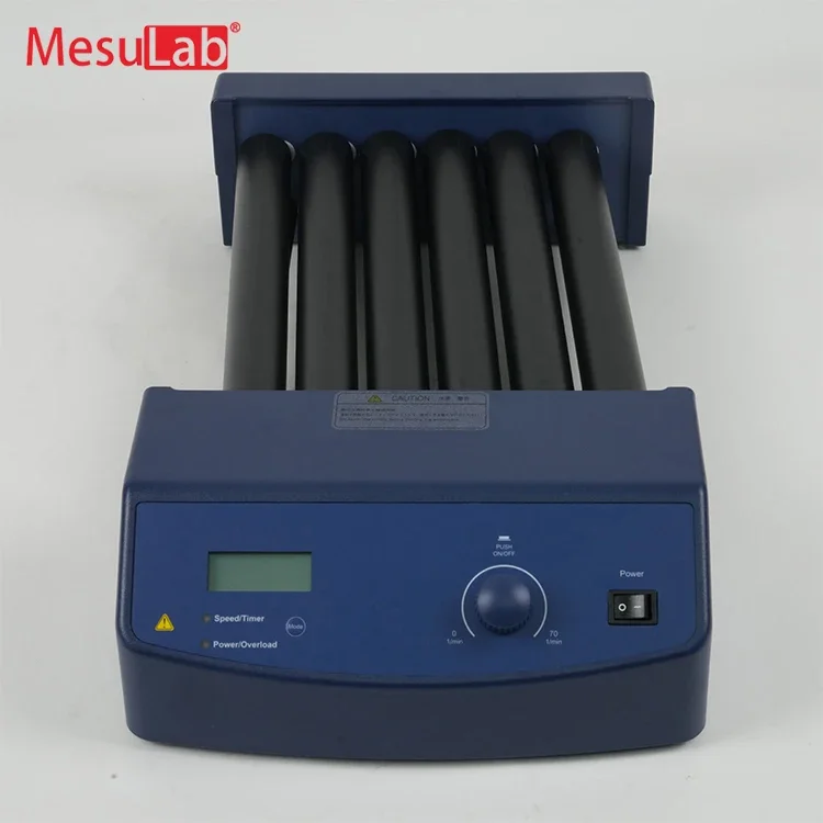 MesuLab LCD display rocking and rolling 6 rollers electric medical rotary laboratory micro tube blood sample roller mixer price