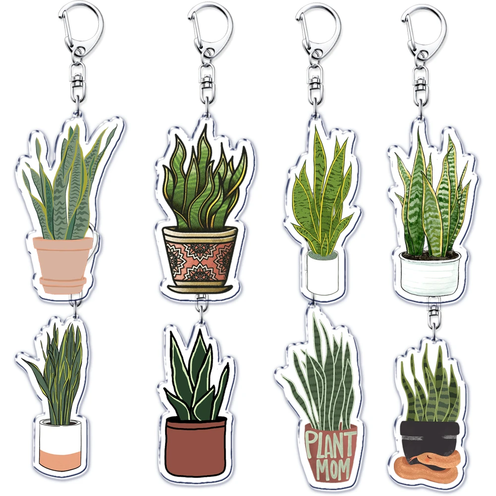 Llaveros de Sansevieria 'Snake Mom Daddy' para Bolsos y Accesorios, Joyería Clásica de Carolina y Miami, Regalos para Fans y Amigos