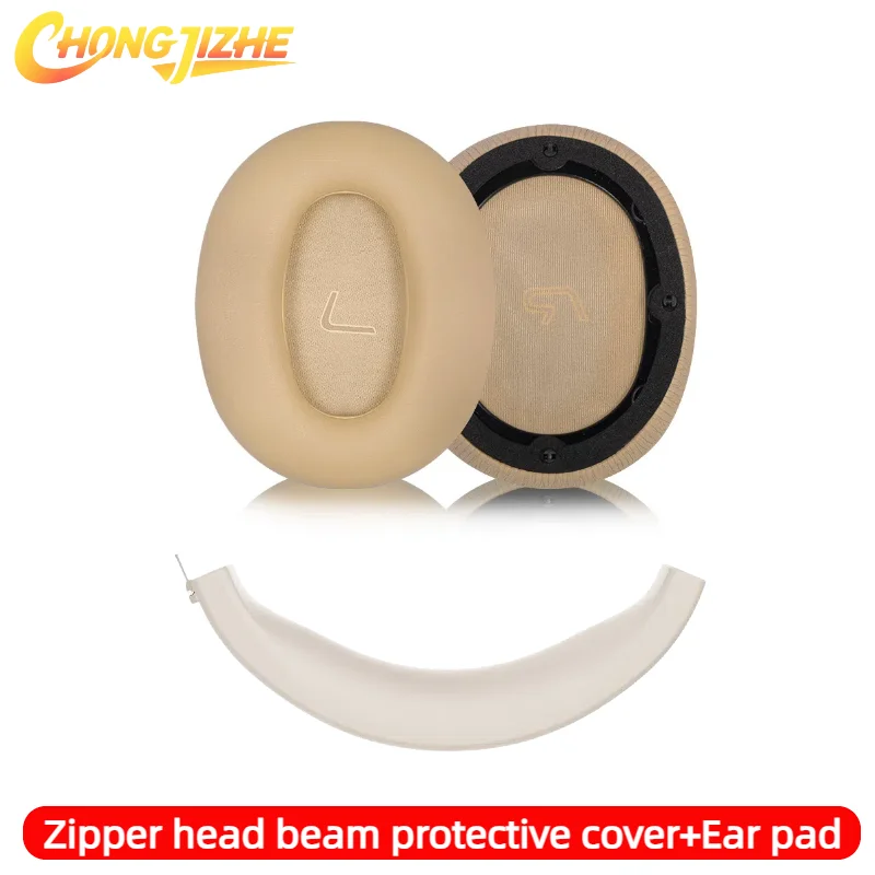 CHONGJIZHE Replacement leather Memory foam Earpads Silicone zipper head beam protective cover For Edifier W830BT 860NB headset - Image 3