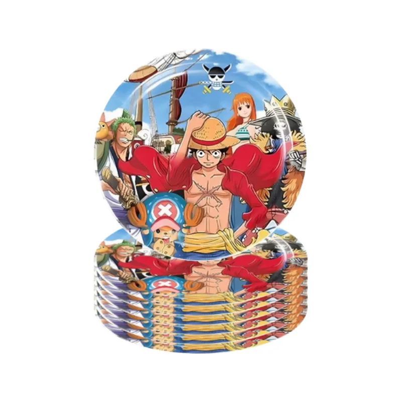 لوازم الحفلات من قطعة واحدة من الرسوم المتحركة لوفي للاستعمال مرة واحدة، أكواب بالونات لتزيين أدوات المائدة #3