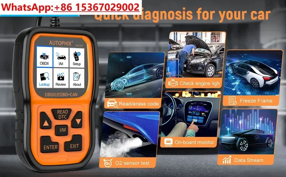 Autophix OM126P OBD2 car scanner OBDII car engine diagnostic tool