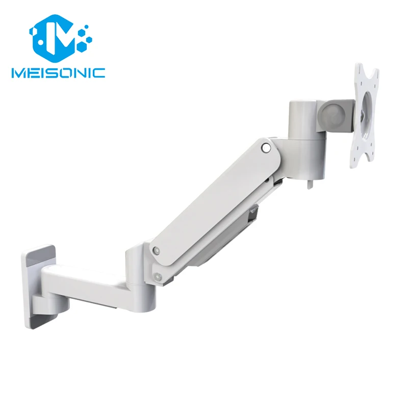 M9-WA02-Z-SK Articulating Monitor Arm Swing Mount Aluminum Holder for 32 Inches Screens 90 Tilt 10kg Load Capacity