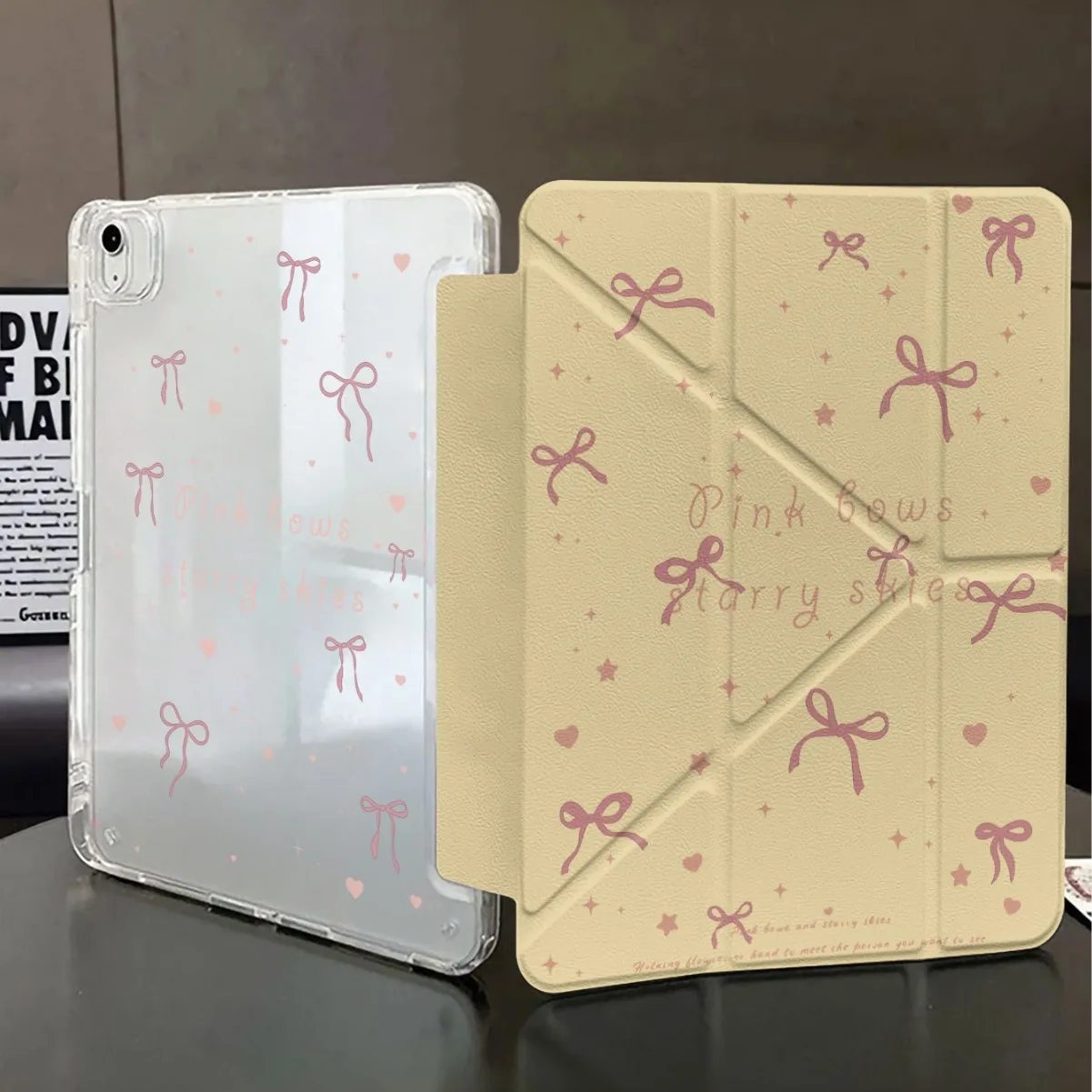 Applicable Tablet Protective Case S7/S8/S9feY Folding High Transparent Protective Case S6Lite 10.4 Pen Slot A11