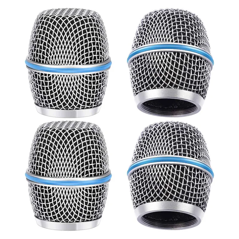 Verbeterde 4 STKS Microfoon Voorruit Heads, Microfoon Balhoofd Mesh Grill Zangmicrofoon Vervangende Onderdelen Grille Voor Shure B