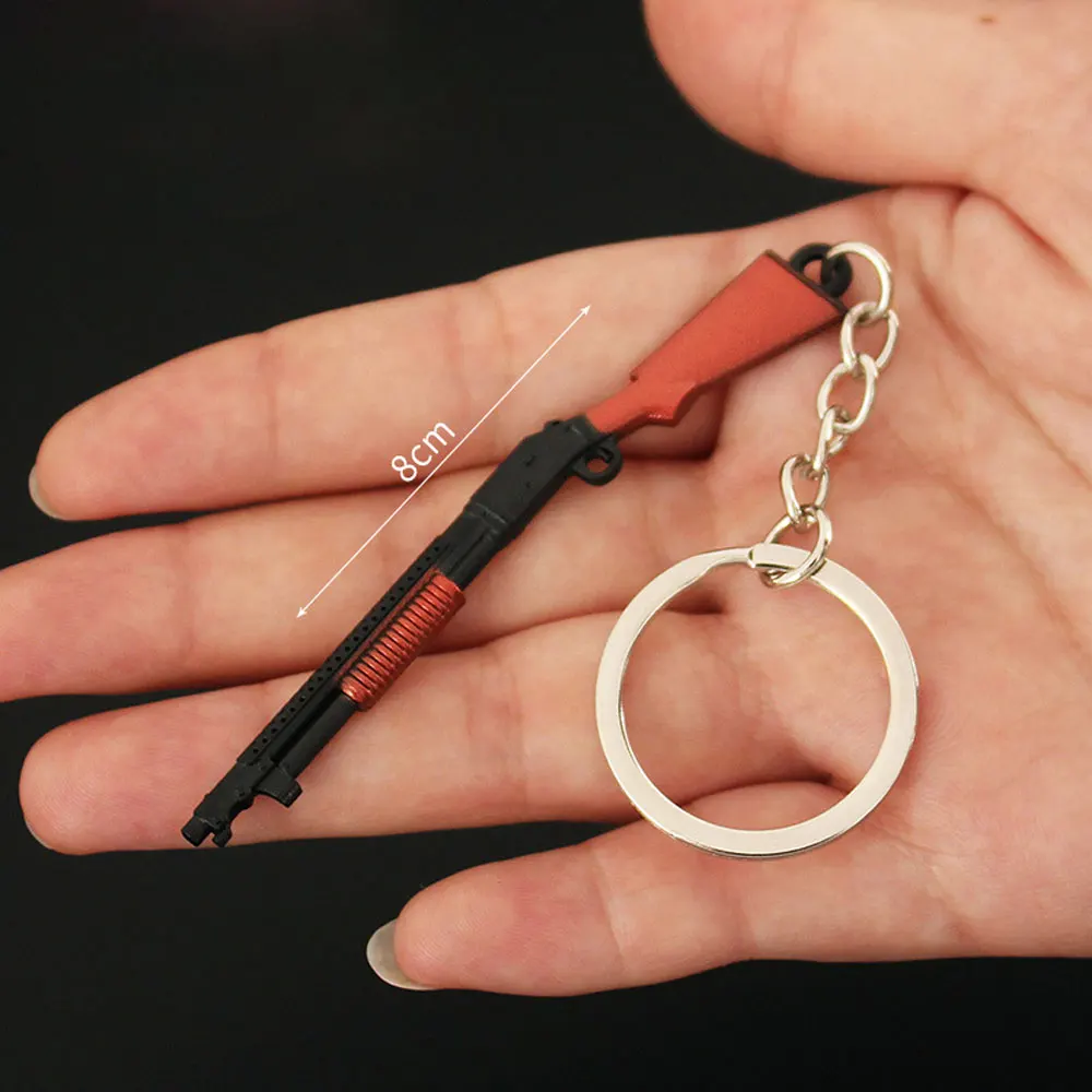 8cm 미니 S1897 총 모델 금속 장난감 펜던트 열쇠고리 액션 피규어 CS 게임 무기 주변기기 생일 선물 어린이 장난감 ZG385