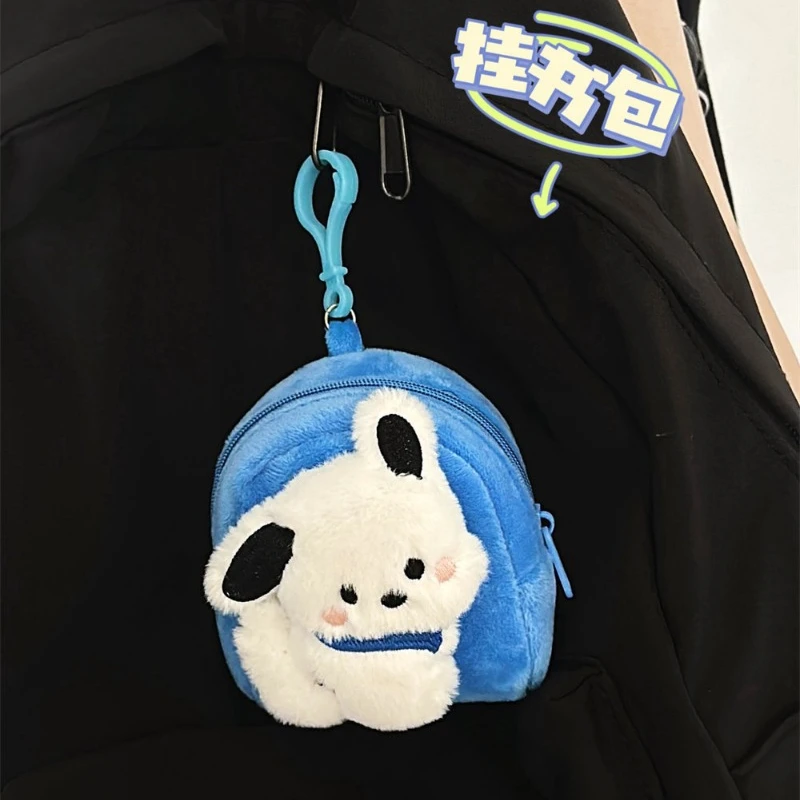 Sanrio Pochacco Geldbörse Cartoon Anime Plüsch Puppe Niedliche Kopfhörer Aufbewahrungstasche Kinder Rucksack Anhänger Mädchen & Kind Urlaub Geschenke