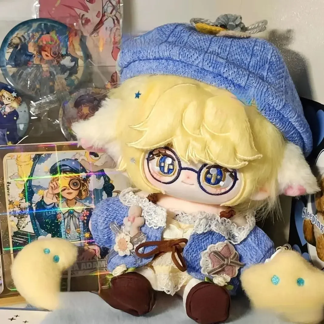 Peluche de Cosplay d'identité V Helena Adams, 20cm, avec poupées squelette, jouets pour Collection de fans, cadeaux d'anniversaire en peluche