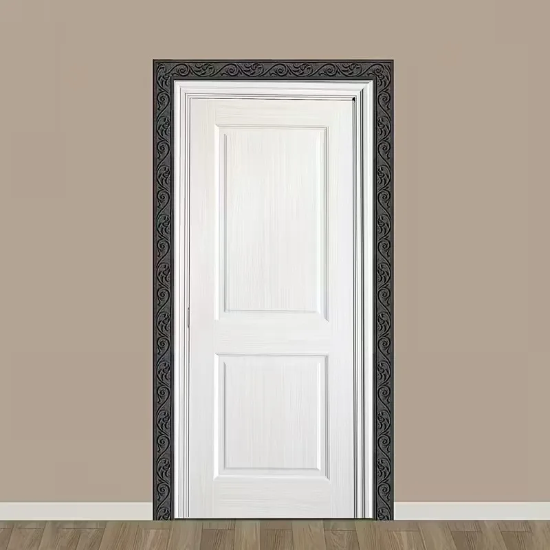 Embossed foam wall molding with self-adhesive backing. Decorative baseboard and wall border for simple indoor aesthetic upgrade view 6
