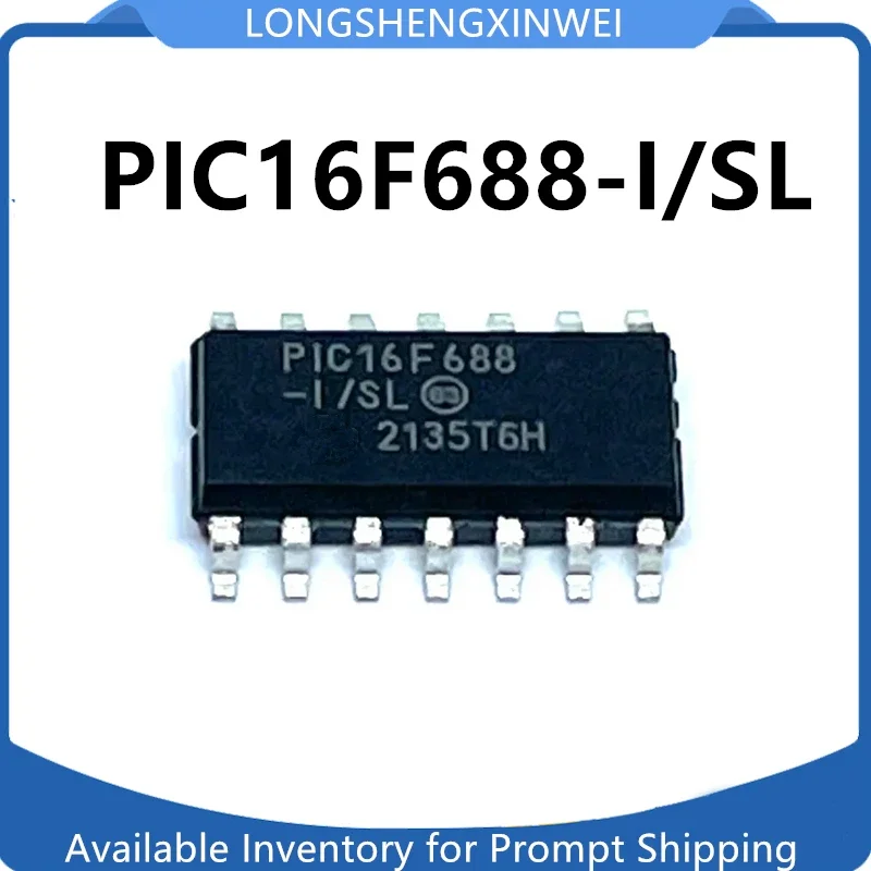 1PCS  PIC16F688 PIC16F688-I/SL SOIC-14 NEW Microcontroller 8-bit Chip