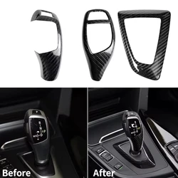Carbon Fiber Car Gear Shift Panel Frame Gear Knob Cover Head Trim Suitable For BMW F30 F10 F15 F07 F20 F21 F22 F32 F34 F35 5GT