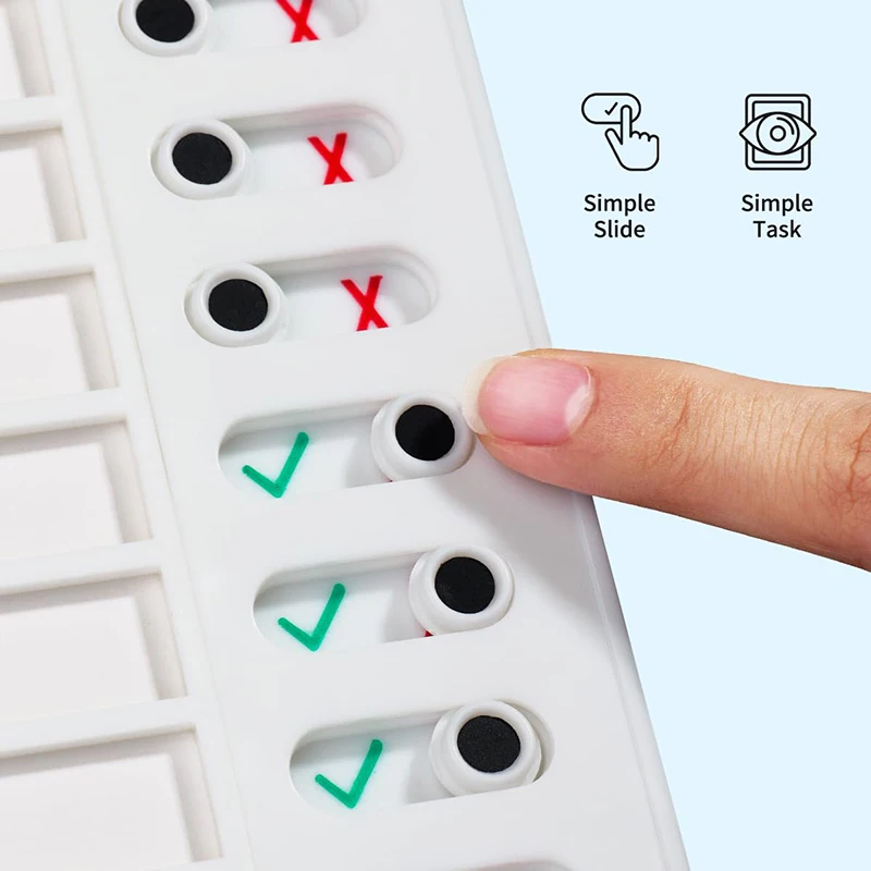 Multi-Kid-ADHS-freundliche Aufgabentabelle – visuelle Checklistentafel mit abnehmbaren Leerkarten für die Routinenplanung von Kindern – Detail 9