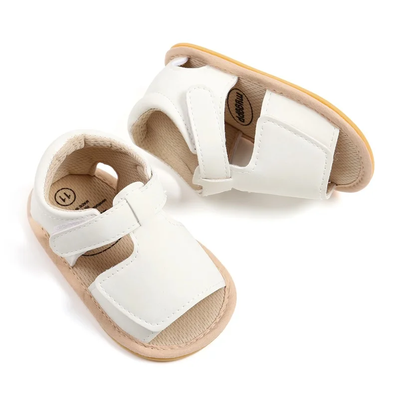 

Baby Girls Boys Sandal PU Leather Flexible Non-slip Summer Flat Shoes for Casual Daily