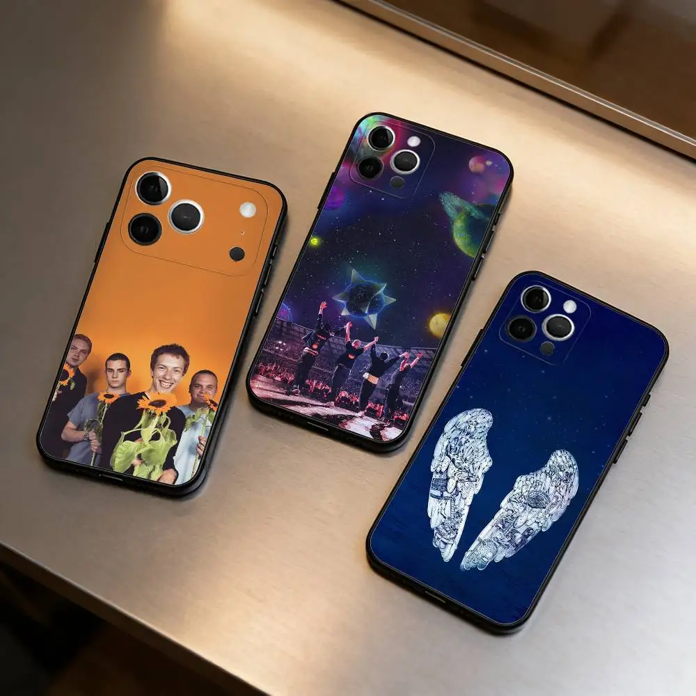 C-Coldplay-AY Soft Silicone Black Cover,Phone Case For iPhone 17,16,15,14,13,12,11 Plus,Pro Max,XS