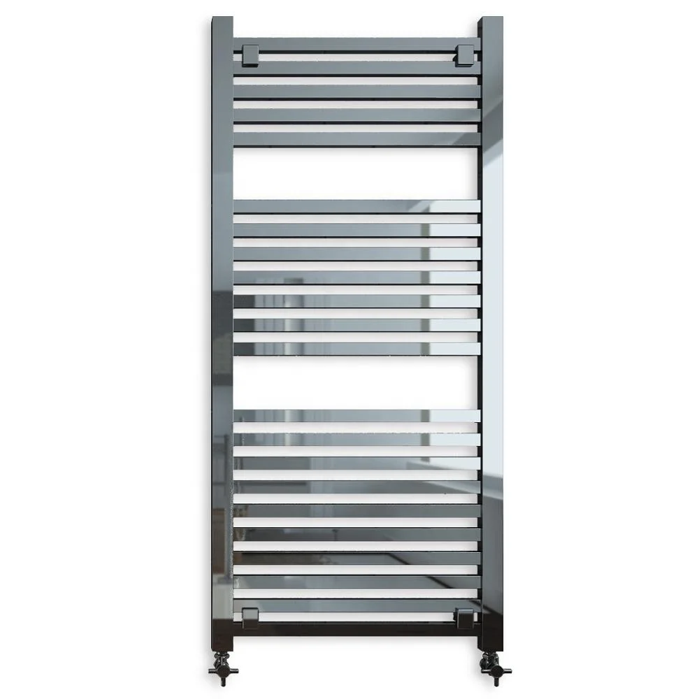 New SUN-D1 Chrome Electric Heated Straight Rail Ladder Towel Warmer Drying Rack