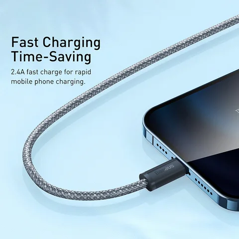 USB-кабель Baseus для iPhone 14 13 Pro Max USB-кабель для быстрой зарядки для iPhone 12 mini pro max Кабель USB 2,4 А для передачи данных