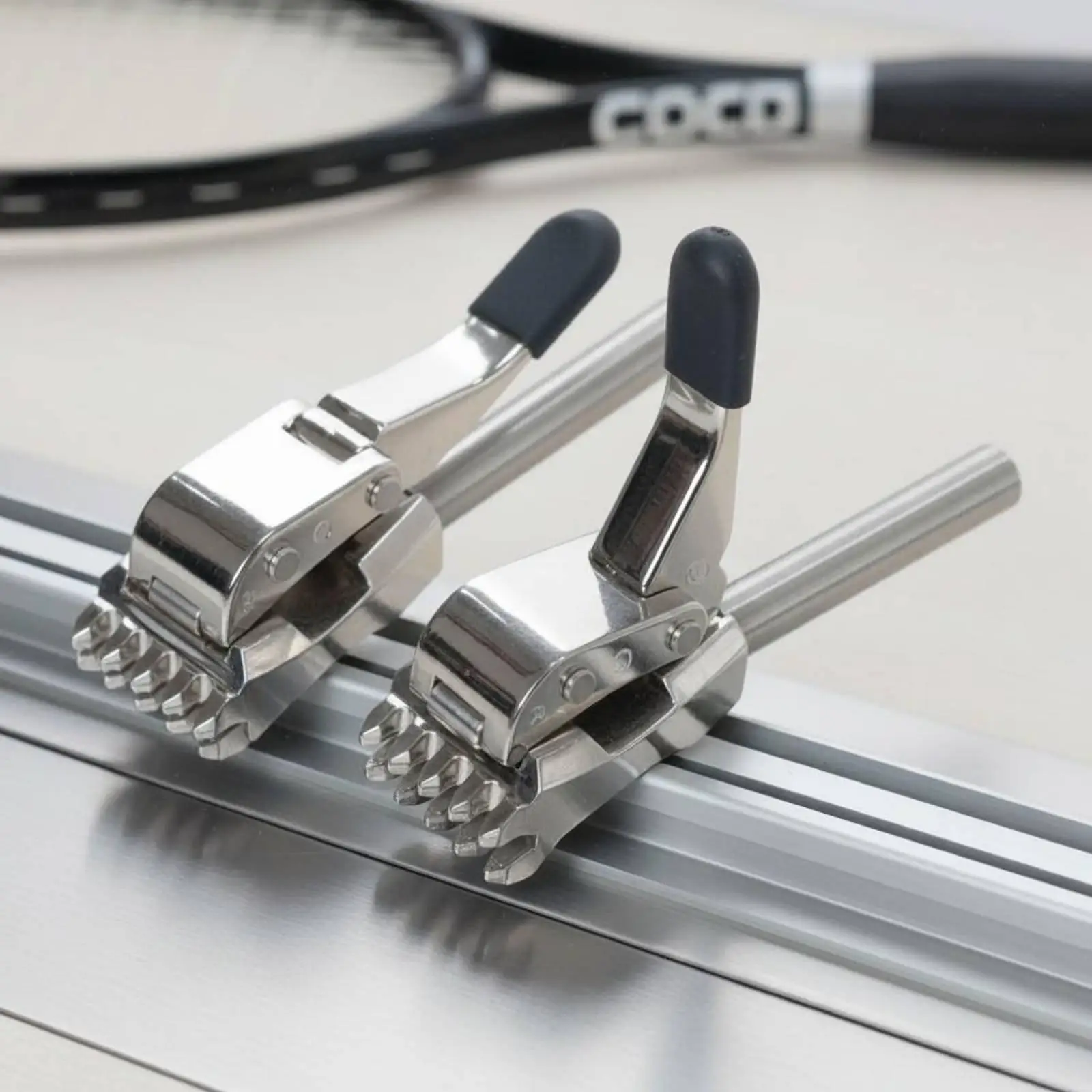 Tennis Stringing Machine Clamp Compact Alloy Five Tooth Base Gripper for Racket Sports Workshop Use
