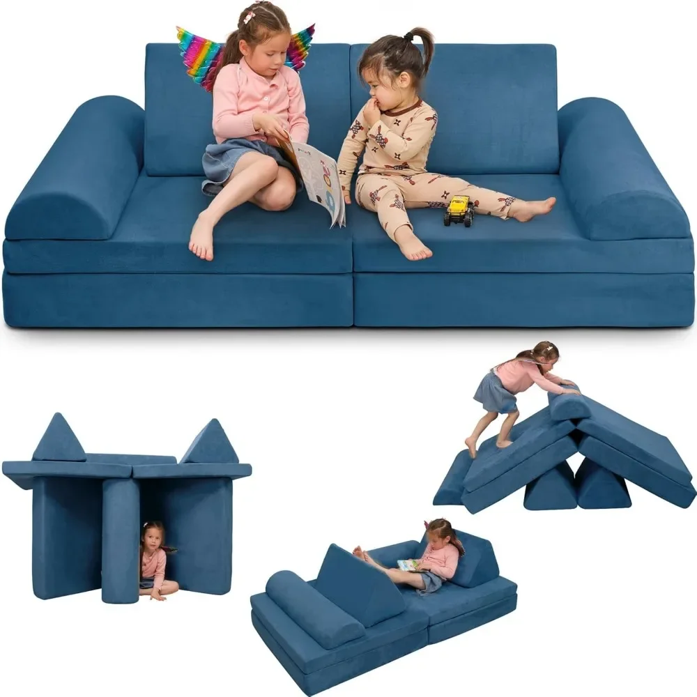 

Play Couch Sofa for Kids Large Size, Modular Kids Play Couch, Kids Couch Building Fort for Playroom Bedroom