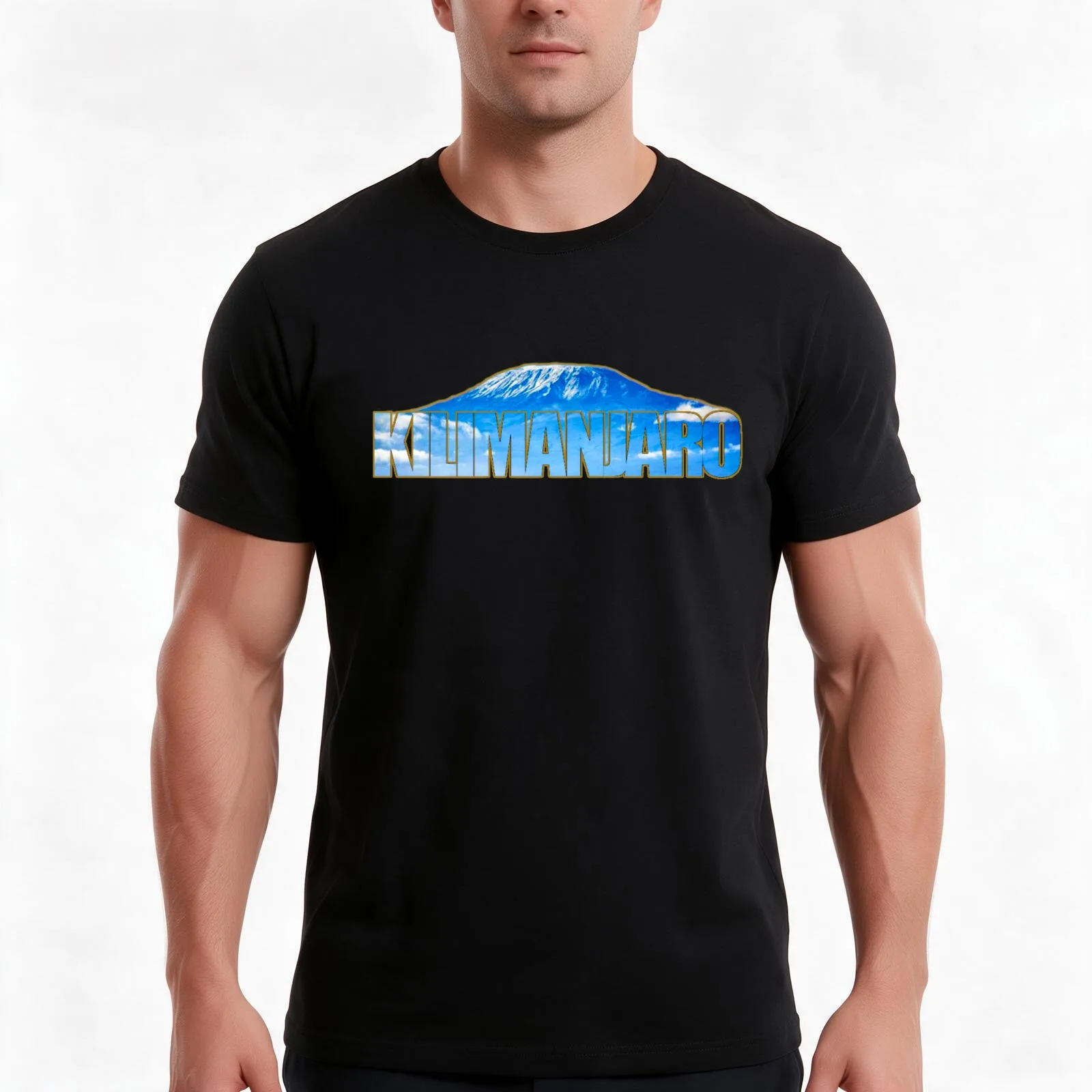 Africa highest mountain T-Shirt, Summer Casual Cotton Tee, Oversized Streetwear Tops, Vintage Graphic Print, Unisex Men Women