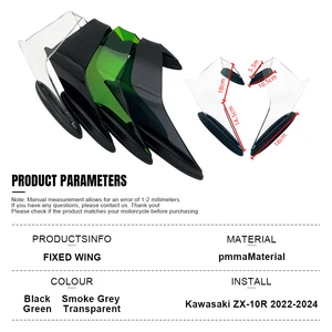 Neues Motorrad mit festem Flügel Careon an Kawasaki ZX10R ZX 10R ZX-10R 2022 2023 2024 Spoiler Pneumatic Wing Kit 6 Hauptverkaufsseite Carewheel ZX10R - №5