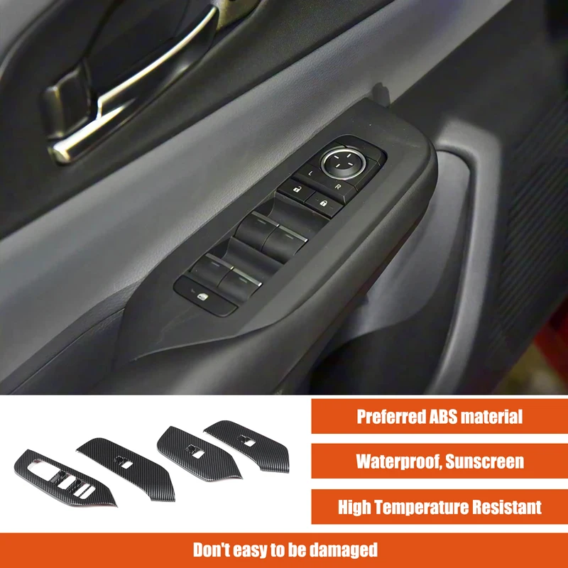 

For Toyota Prius 60 Series 2023+ ABS carbon fiber car glass lift button frame decorative sticker car interior accessories