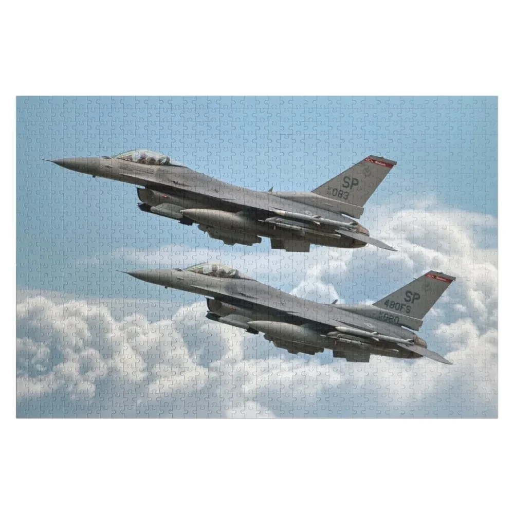 

F16 Fighting Falcon Warhawks Jigsaw Puzzle Custom Child Custom Child Gift Wooden Animal Photo Puzzle