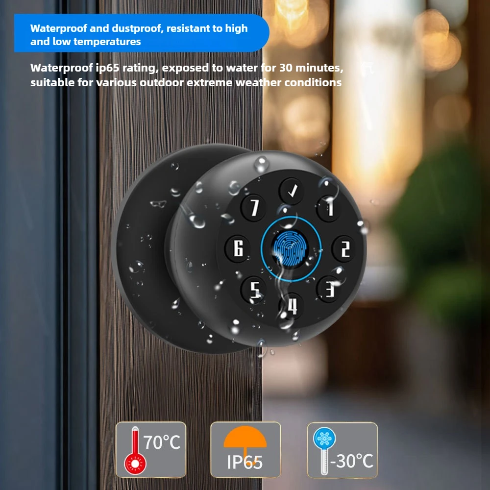 Smart Lock Fingerprint Door Lock App Control Passcode Unlock Electronic Touchscreen Keypad Indoor