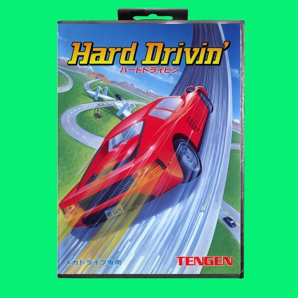 

Hard Drivin' Game Cartridge 16bit MD Game Card With JP Cover Retail Box For Sega Mega Drive