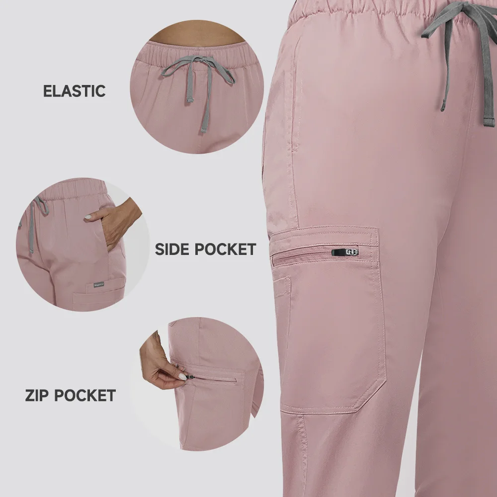 Für Sommer Krankens ch wester Frauen Mode Uniformen kühlen Stoff Kurzarm medizinische Peelings Kleidung Pflege elastische Hosen