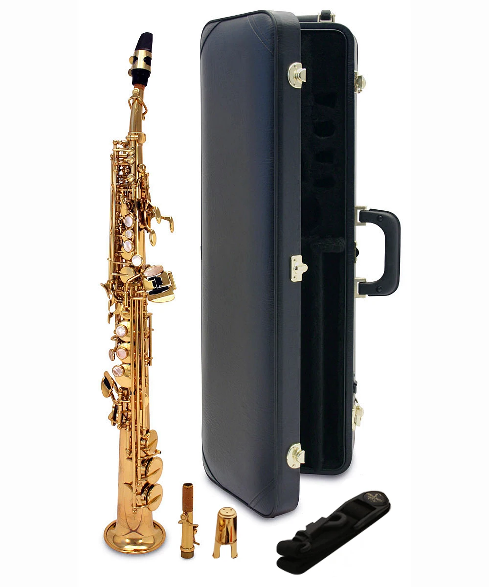 

Professional Curved soprano saxophone S-991 gold Curved Soprano sax 991 Paint gold key with accessories