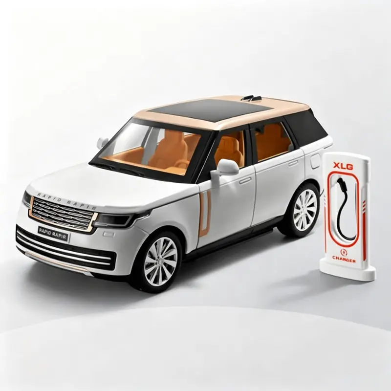 1/24 Rover SUV Alloy Luxury Car Model Diecast Metal Off-road Vehicles Car Model High Simulation Sound Light Collection Kids Gift