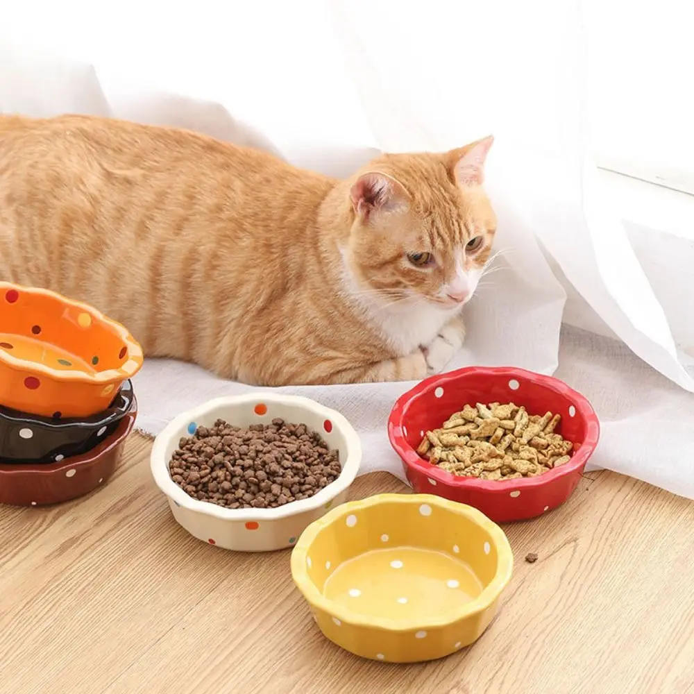 

Керамическая миска для кошек с защитой от опрокидывания, для защиты позвоночника питомца, износостойкая, с волнистым узором, для кормления щенков, для использования в помещении