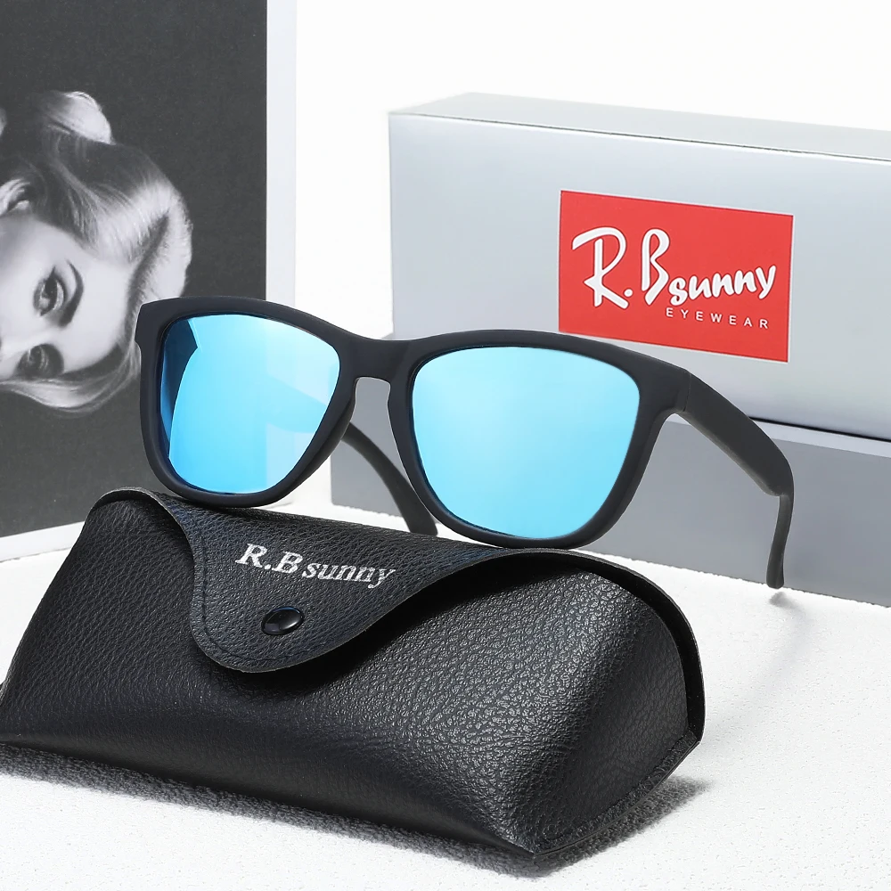 RBsunny موضة جديدة الرجال النساء النظارات الشمسية المستقطبة العصرية القيادة في الهواء الطلق الصيد UV400 المضادة للوهج إطار مربع النظارات