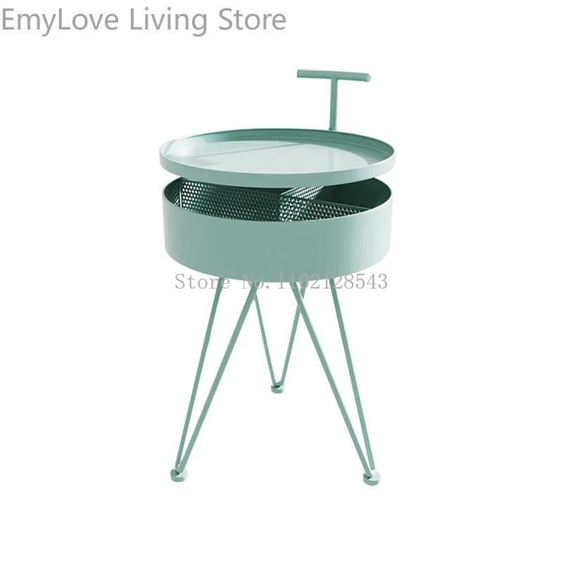 Macaron Green Sofa Side Table Creative Removable Coffee Table Bedroom Bedside Tables End Table Balcony Table Home Furniture