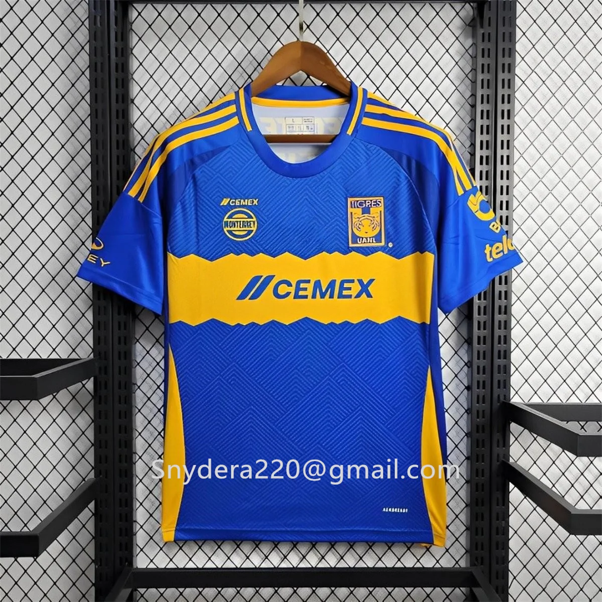 2024/25 Tigres de la UANL Away Azul Roupas de Secagem Rápida Camisa Futbol de Treinamento Masculino