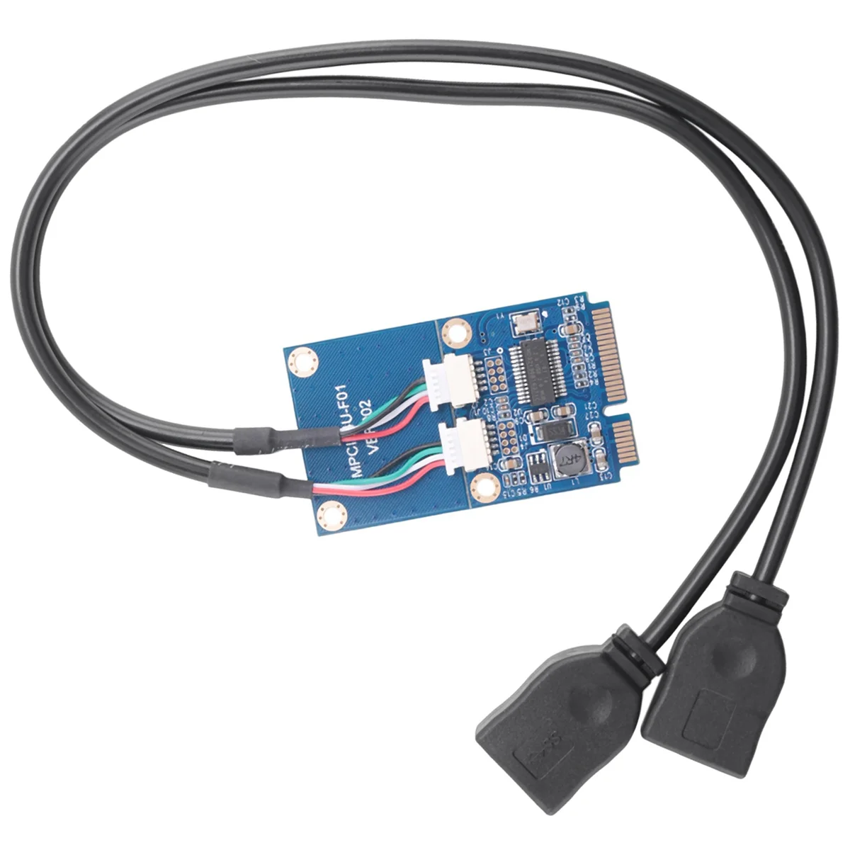 New Mini PCI-E to Dual-Port USB2.0 Adapter Card for Motherboard or Notebook Expansion Card with MINI PCIE Interface