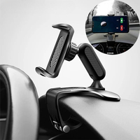 Dashboard Car Phone Holder ABS Mobile Phone Sun Visor Holder Auto Rear View Mirror Phone Support 360 Degree Rotation Accessories