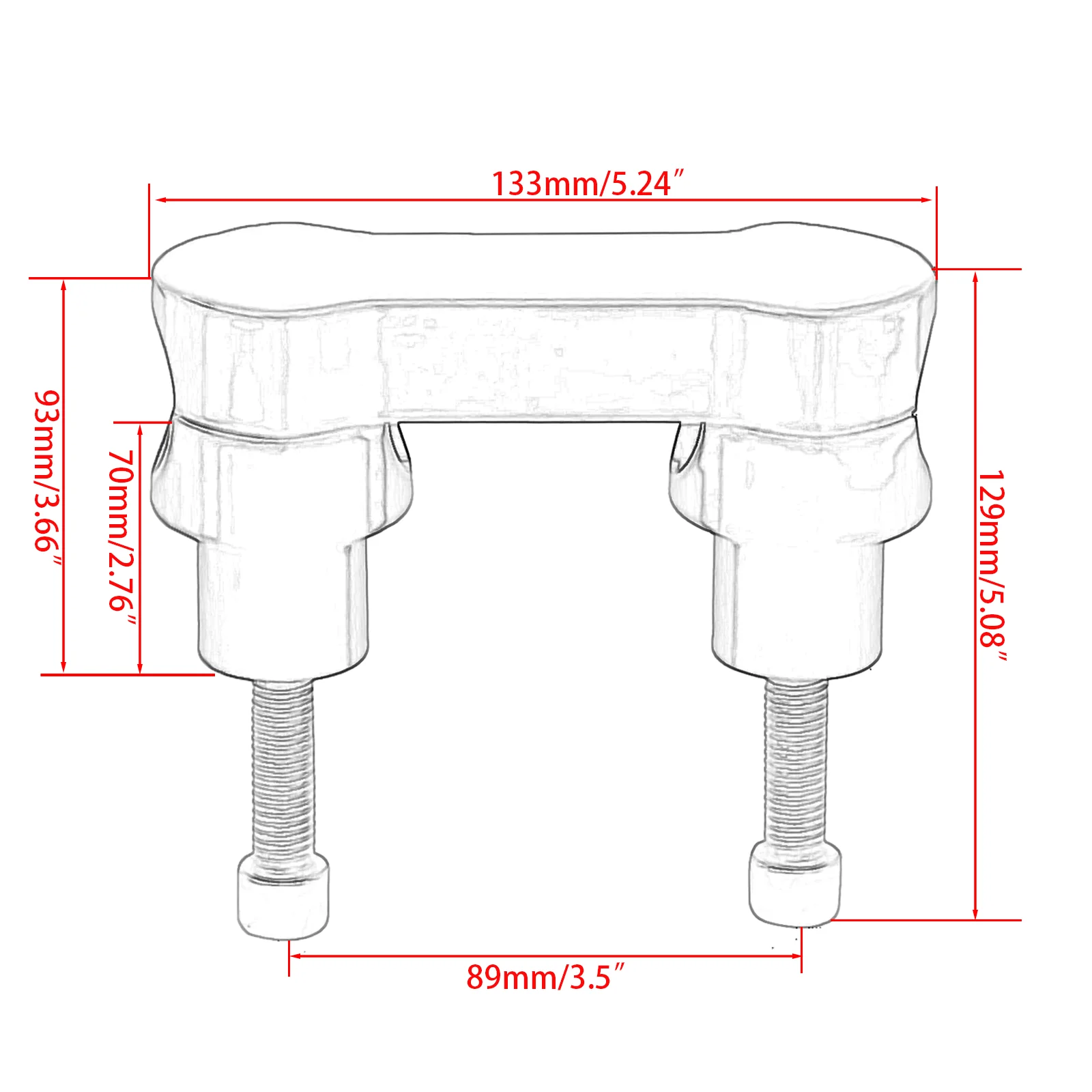 3'' Rise Motorcycle 1.25'' Handlebar Riser Top Triple Tree Clamp  Fit Harley Touring Road Glide 2015+  Road King Softail 2018+