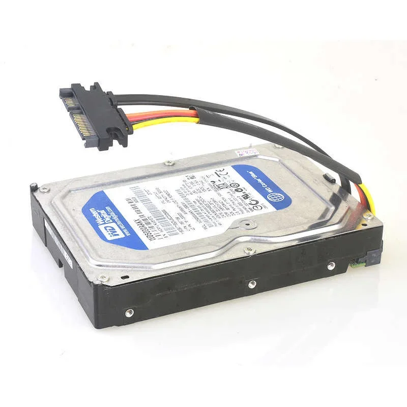 

15cm SATA 22 Pin Male To Female 90 degrees Sata Extension Cable6Gb/s 22 Pin Male to Female 7+15 Pin Data HDD Power