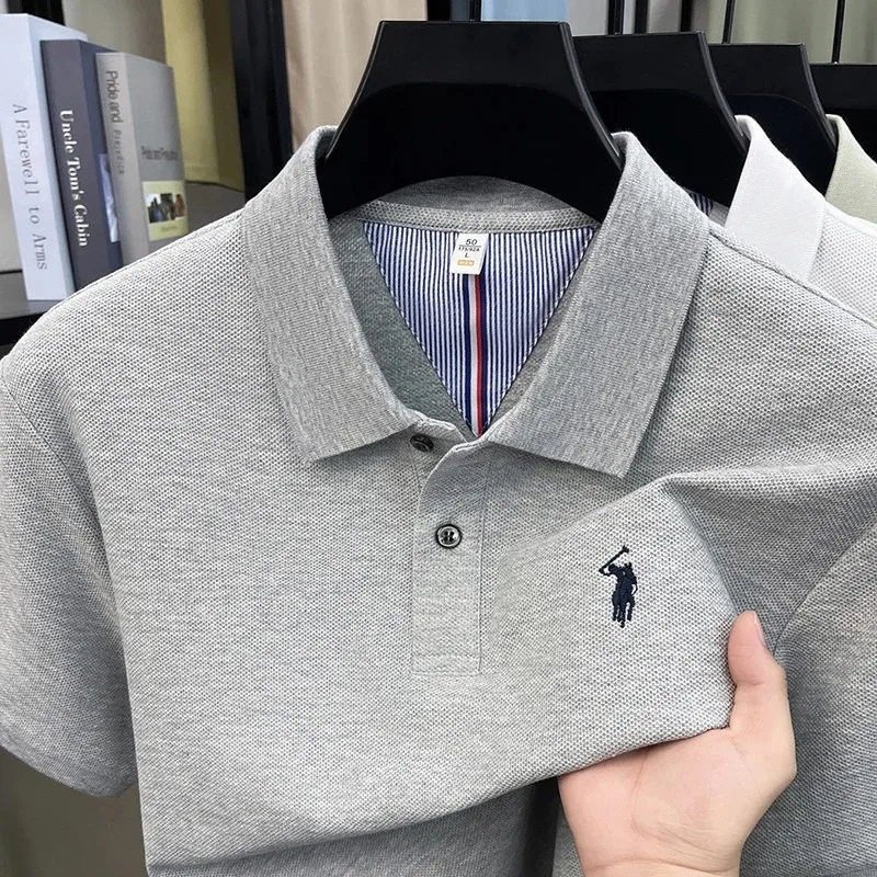 100% Baumwolle Kurzarm Polo Shirt Herren Sommer Mode High-End Marke Hot Verkauf Paul Stickerei Golf Tops Freizeit Business T-Shirt – Detail 6