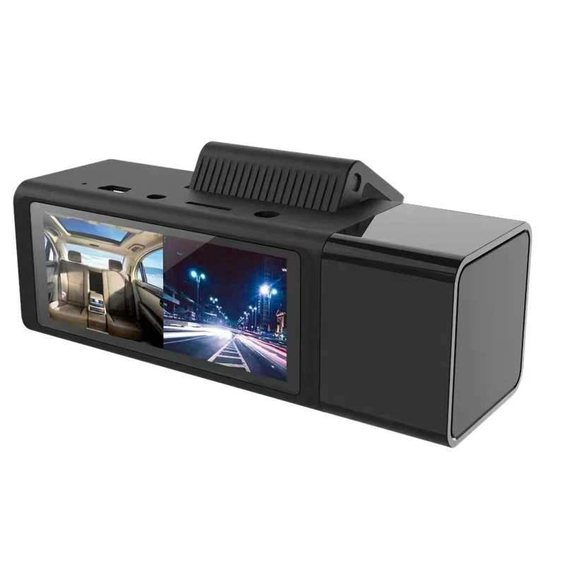 

Dual Dash Cam 1080P Front And 1080P Inside Cabin With IPS Display IR Night Vision G-Sensor Loop Recording Dash Cam