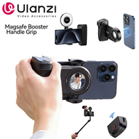 Ulanzi MA35 Selfie HandGrip Booster Bluetooth Shutter for iPhone 16 15 Android phone Photo Stabilizer Cold Shoe 1/4\