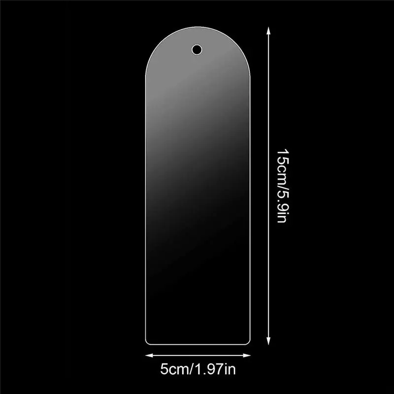 ABZT Blank Clear Acrylic Bookmarks 20Pcs Rectangle Craft Transparent Acrylic Book Markers with 20Pcs Small Bookmark Tassels