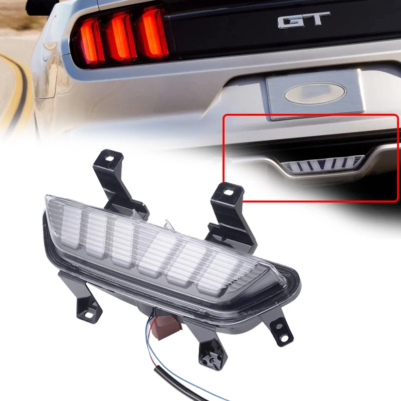 

For 2015-2018 Ford Mustang Car LED Rear Bumper Light Brake Taillight Reflector Warning Lamp USA/ EU Version