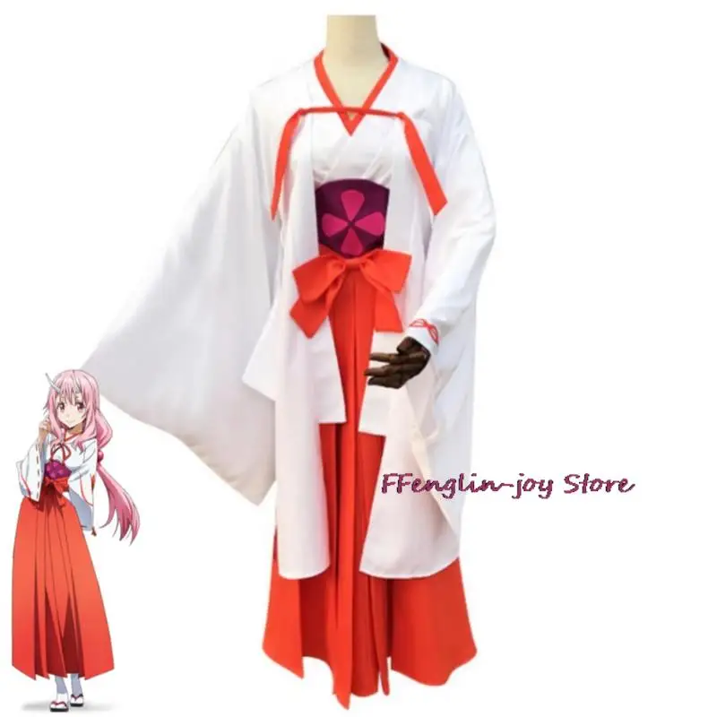 Anime Shuna That Time I Got Reincarnated As A Slime Cosplay Costume Wig Headgear Kimono Uniform Hallowen Carnival Party Suit