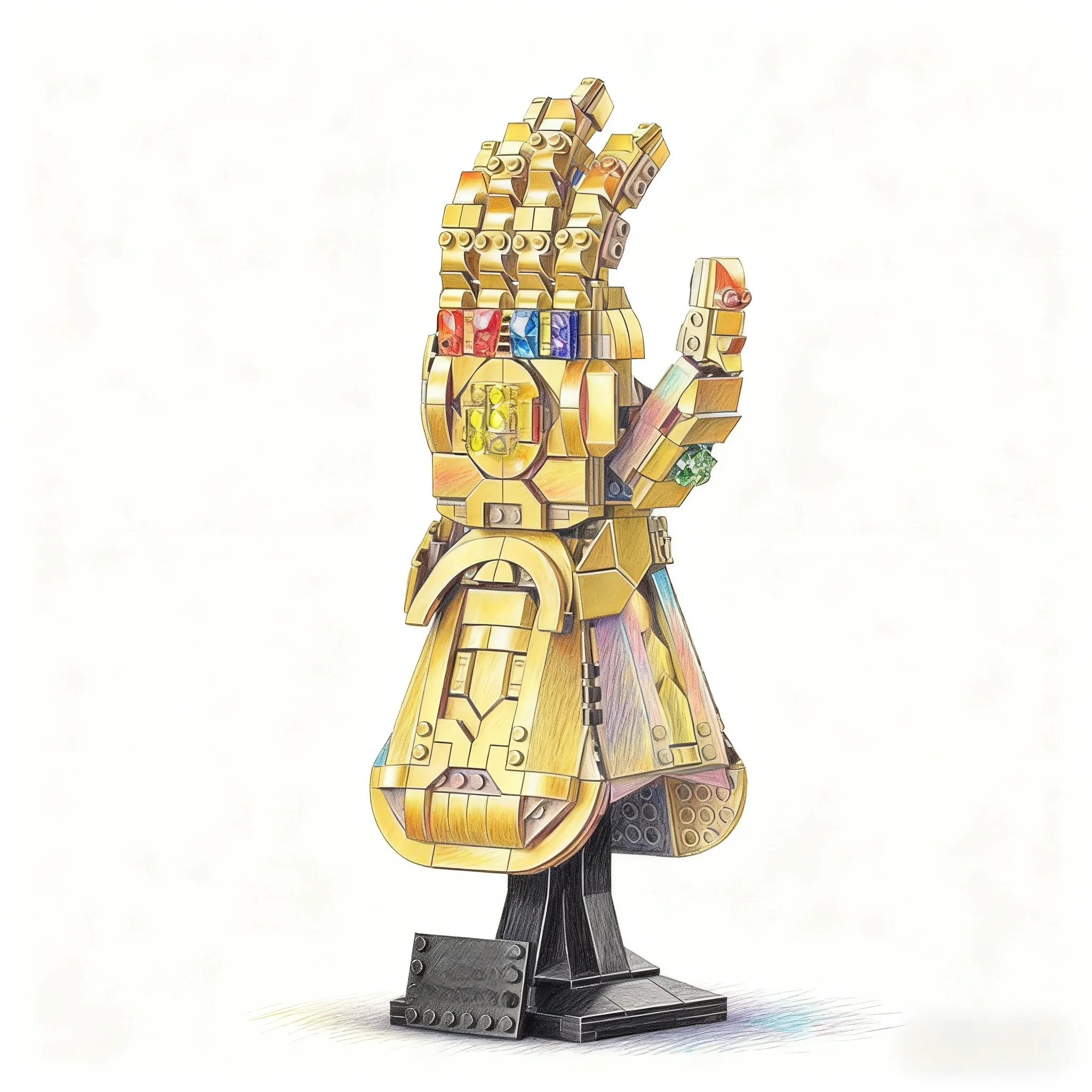 

Mingchuang Youpin Destroy the Overlord Unlimited Gloves Boy Assembling Educational Building Blocks Toys Christmas Gifts