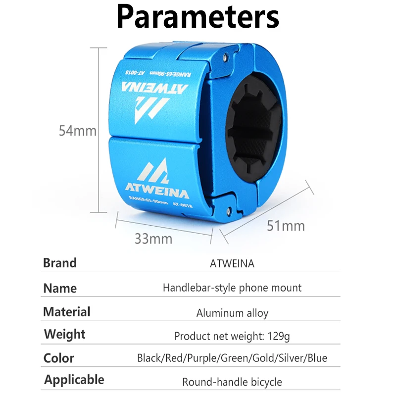 2025 New Bike Phone Mount Aluminum Alloy Shockproof Handlebar Holder with Hidden Design for iPhone Samsung 4.7-6.8 Inch