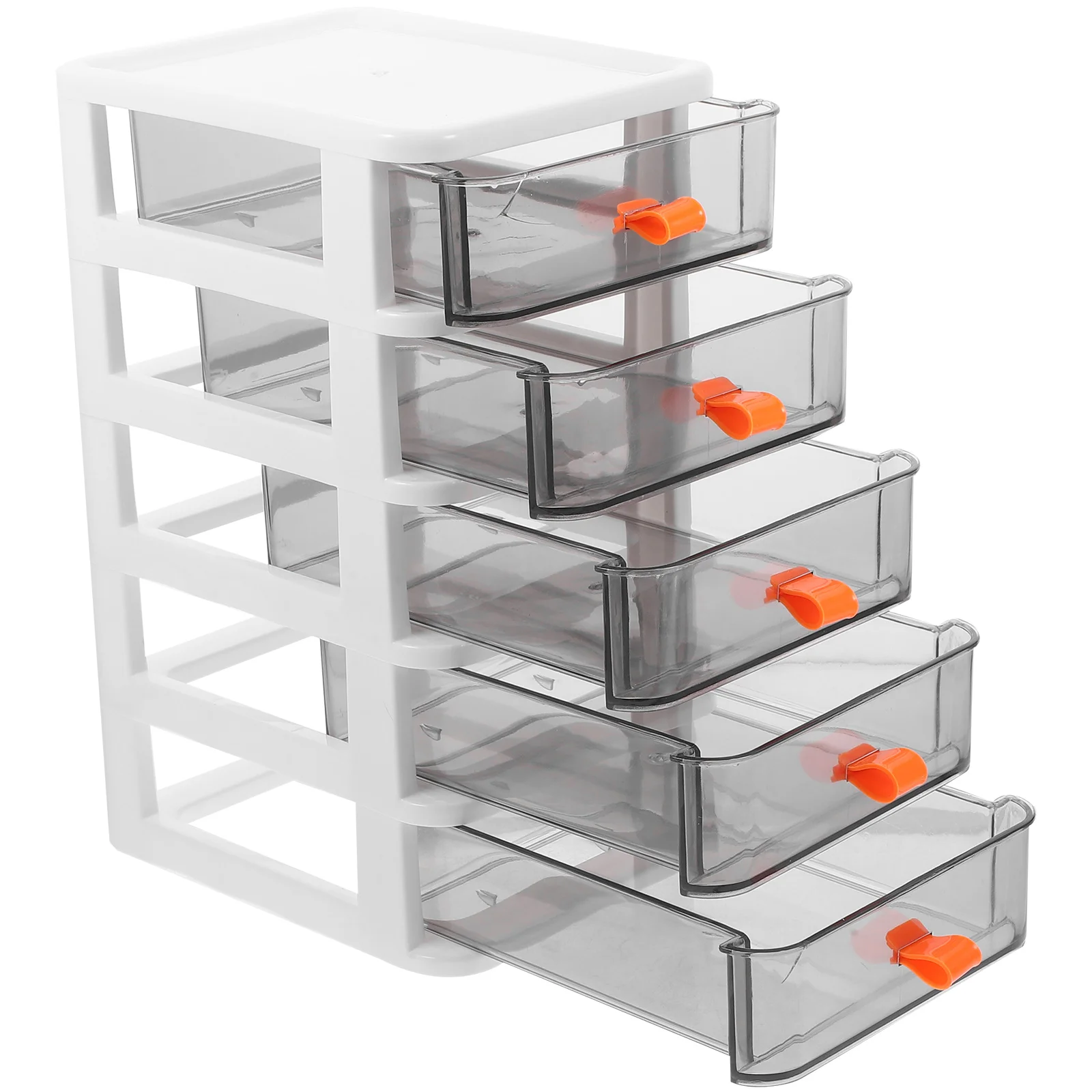

5-layer Drawer Storage Box Transparent Desk Organizer Plastic Desktop Drawers Stationery Office Storage Case