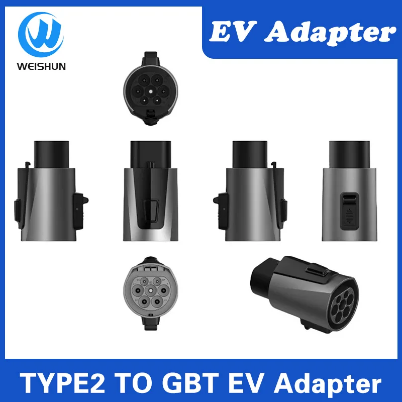 32A EV Adapter Charging Converter 380V-480V 22KW IEC 62196 Type 2 to GB/T 20234 Charger Converter Adapter For BYD Tesla