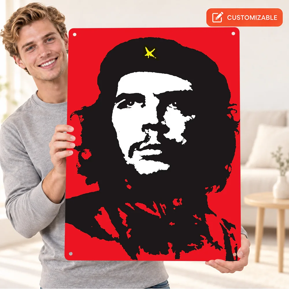 Che Guevara Quote History Printed Poster Customized Aluminum Metal Sign Graphic Wall Art For Study Room Decor Housewarming Gift